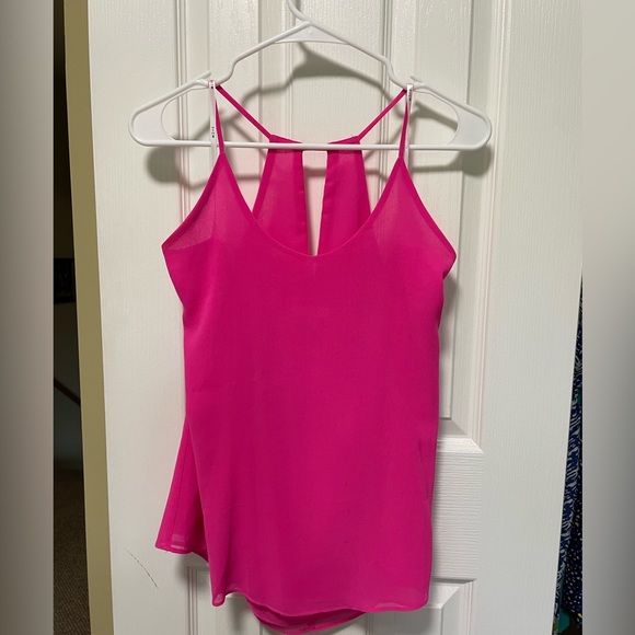 Pink chiffon tank - Picture 1 of 3